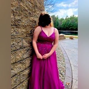 Macys dark pink/magenta prom dress